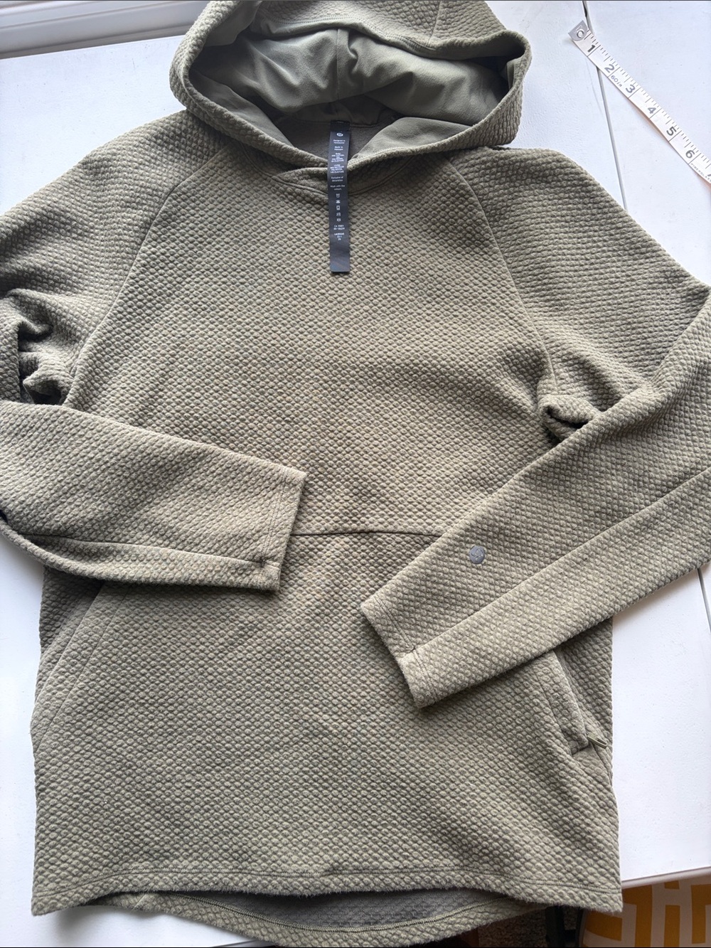 Women’s Olive Green Lululemon Textured Hooded long sleeve